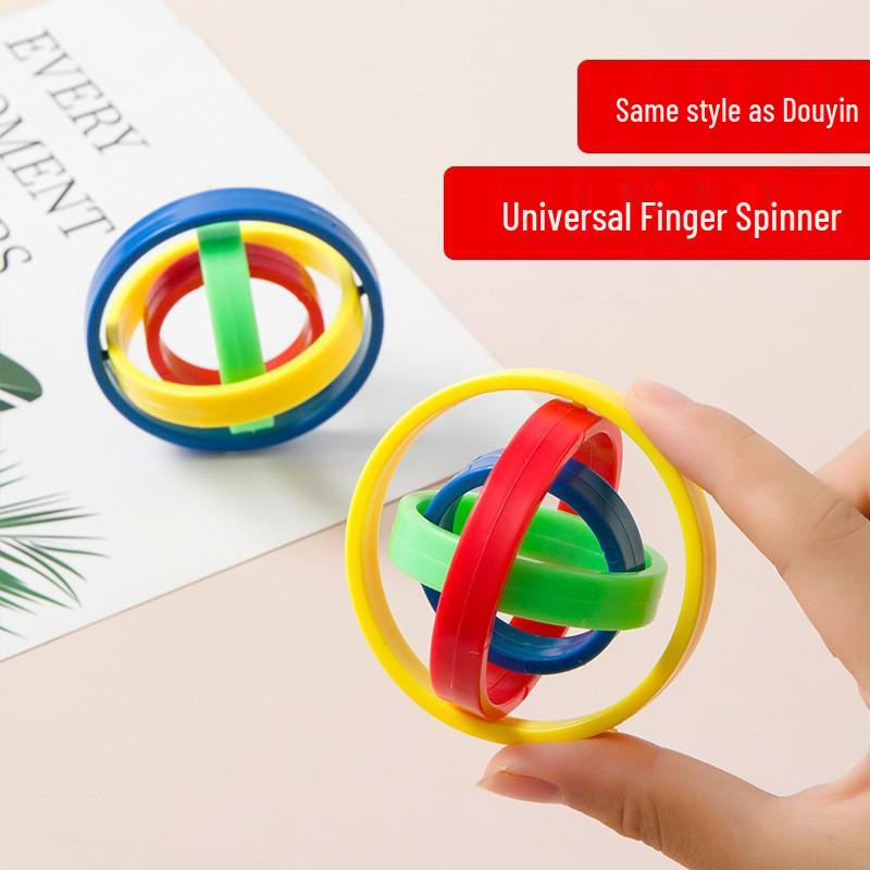 Glow-In-The-Dark Radish Gyroscope Toy - Inertial Spinning Rainbow Ring