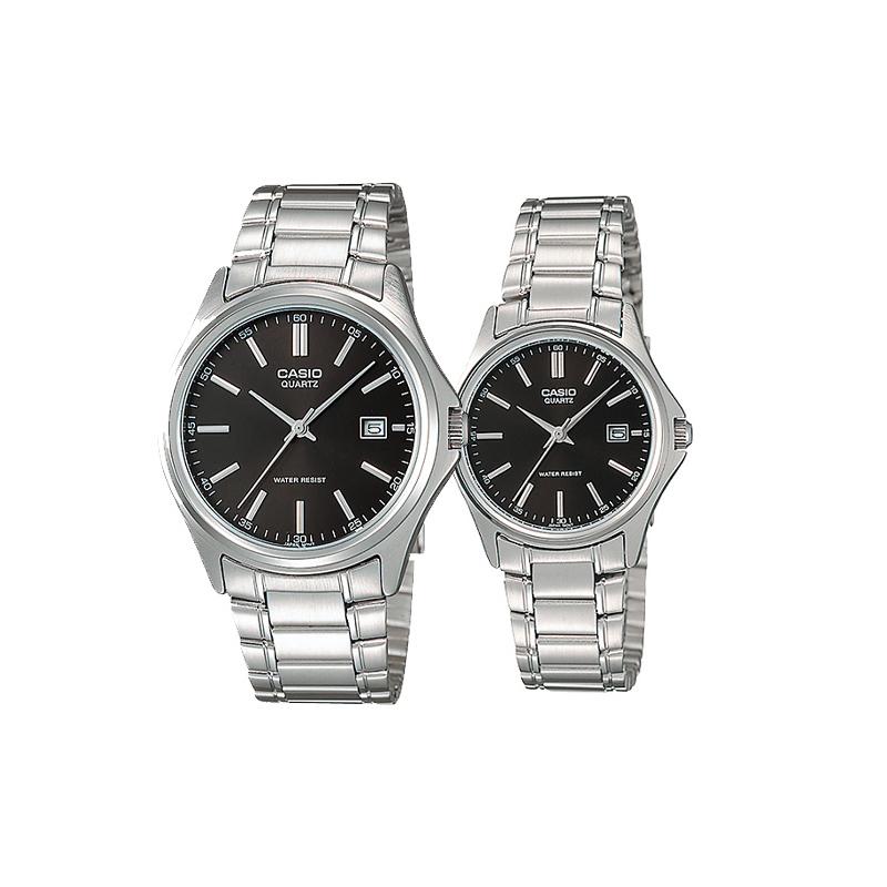 Casio watch series-LTP couple simple casual fashion quartz movement stainless steel strap Japanese and Korean watch same MTP-1183A-1A P-1183A-1A чёрный