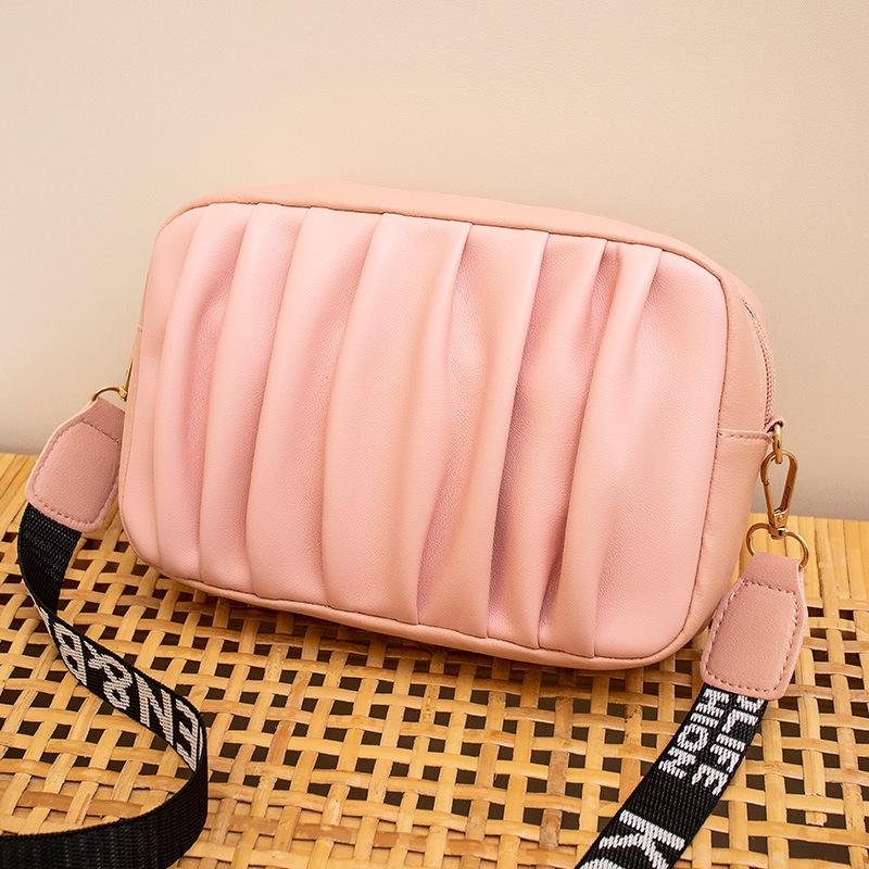 Fashion niche large-capacity new shoulder messenger women's bag, solid color student high-value one piece