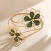 Floral Flower Bracelet Enamel Glaze Armband Fairy Open Arm Bangle  Party