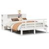 VidaXL Lit bibliothèque sans matelas blanc 140x190 cm bois pin massif 3322707
