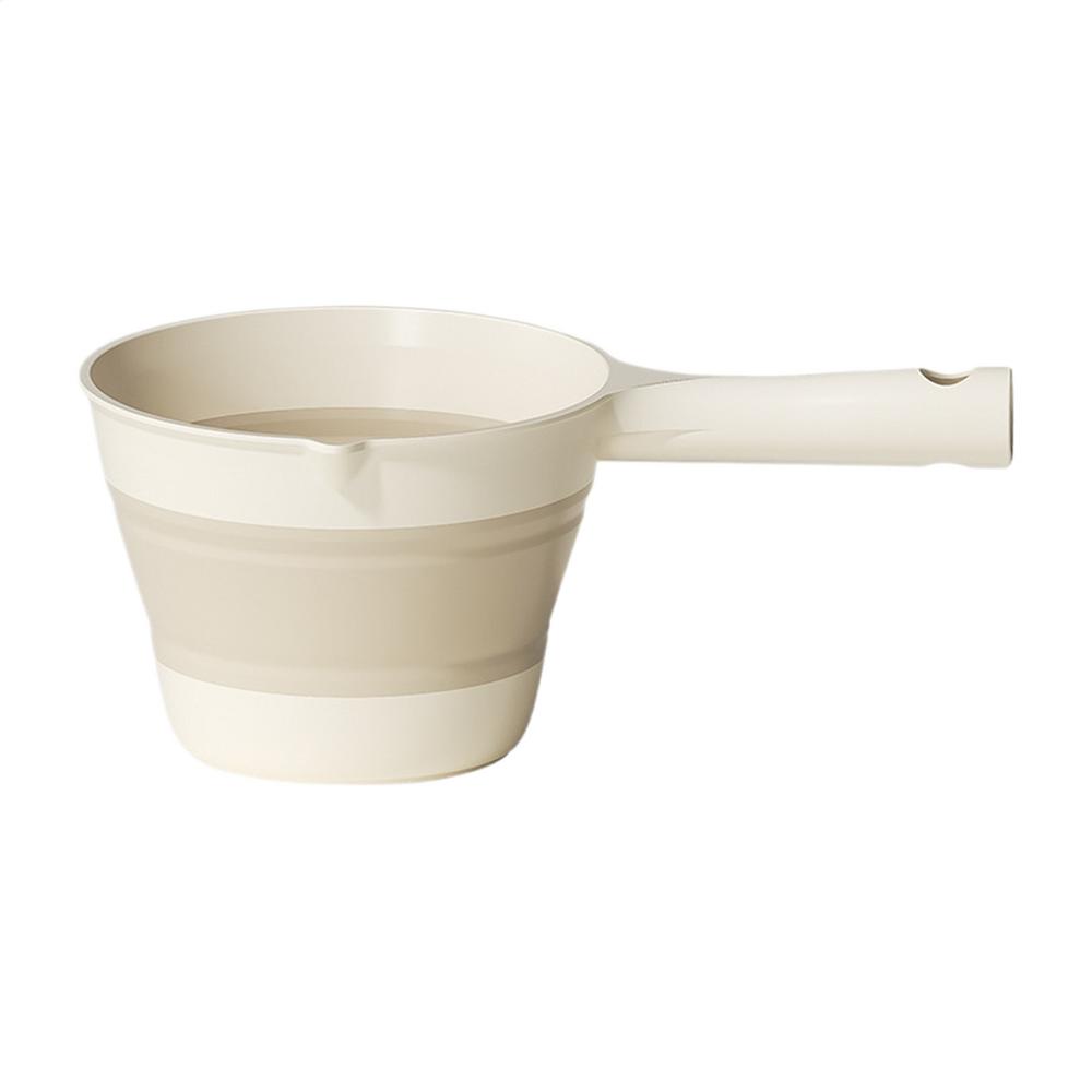 

Water Ladle Space Saving Ergonomic Grip Spill-Proof Foldable Water Scoop Dipper for Cooking Shower Meal Prep Camping Gardening