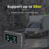 Wireless Car TPMS Tire Pressure Monitoring System Solar + USB Charging OBD2 Plug