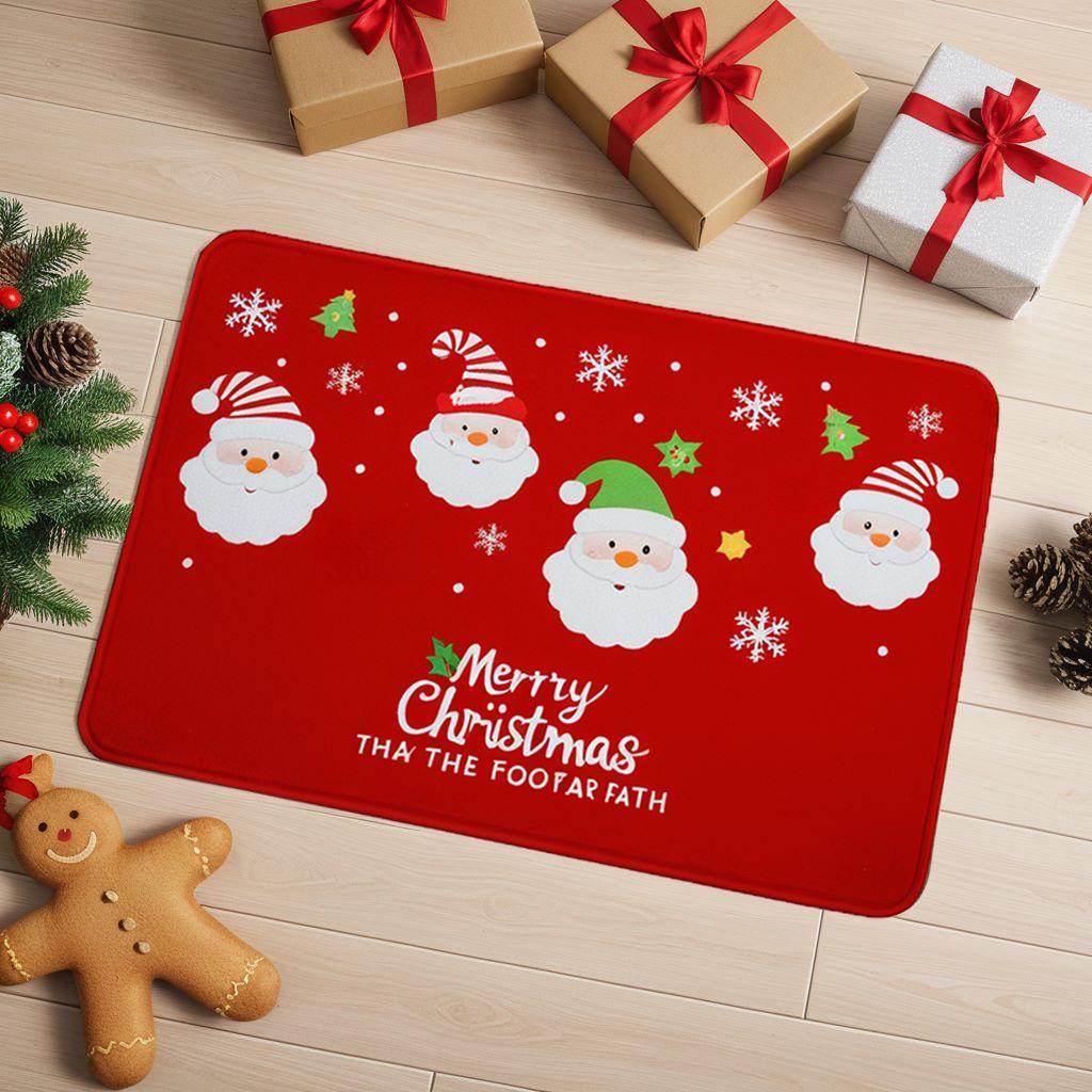 

Christmas Diatom Mud Carpet Household Entrance Door Bathroom Foot Mat Dirty Aand Washable 40X60CM (1.3X2FT