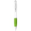 Pen White with Colored Grip "Nash" (black Ink) White