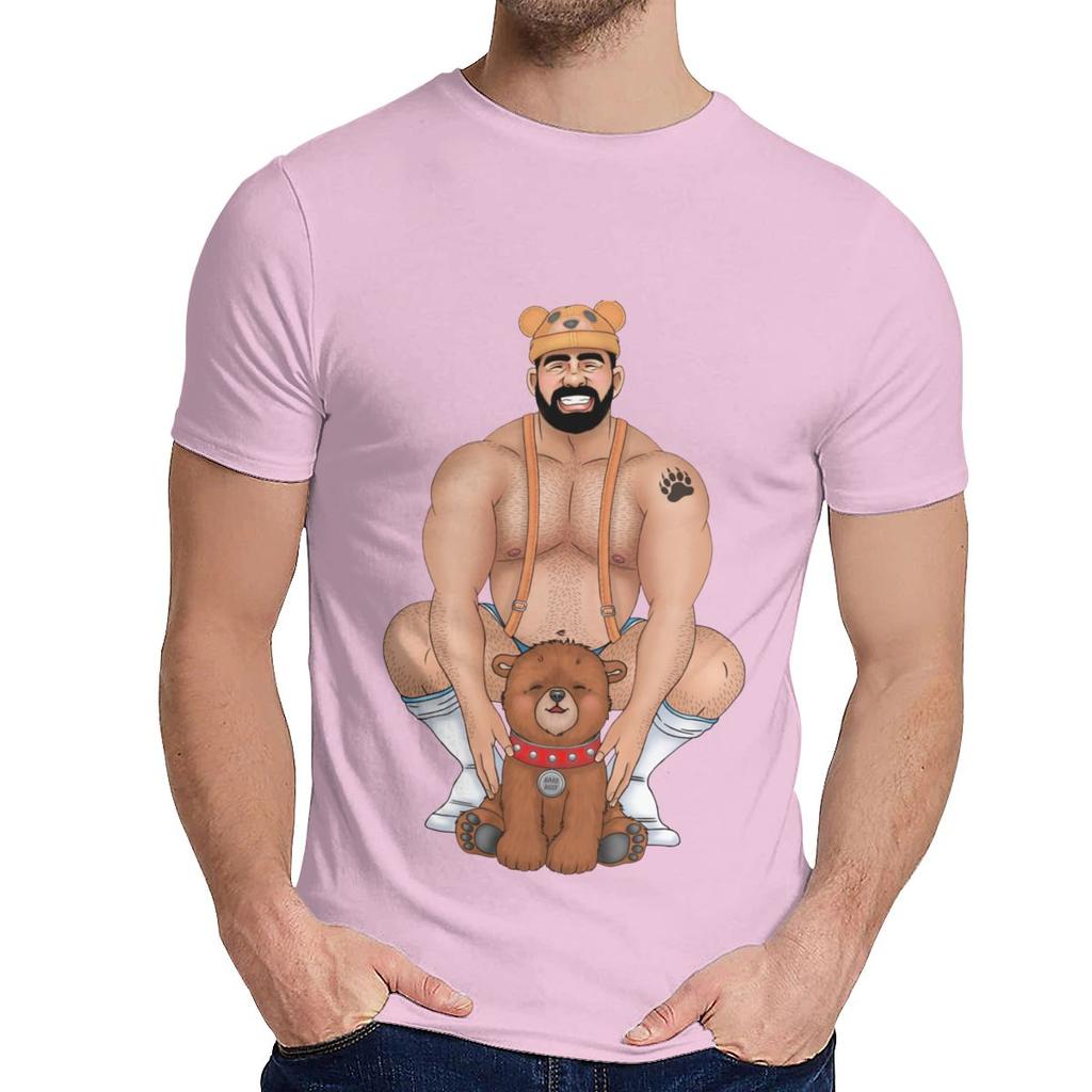 Man S T Shirt Daddy Bear T Shirt Barebeef Gaybear Gayart Gay Pride Lgbt 100 Cotton