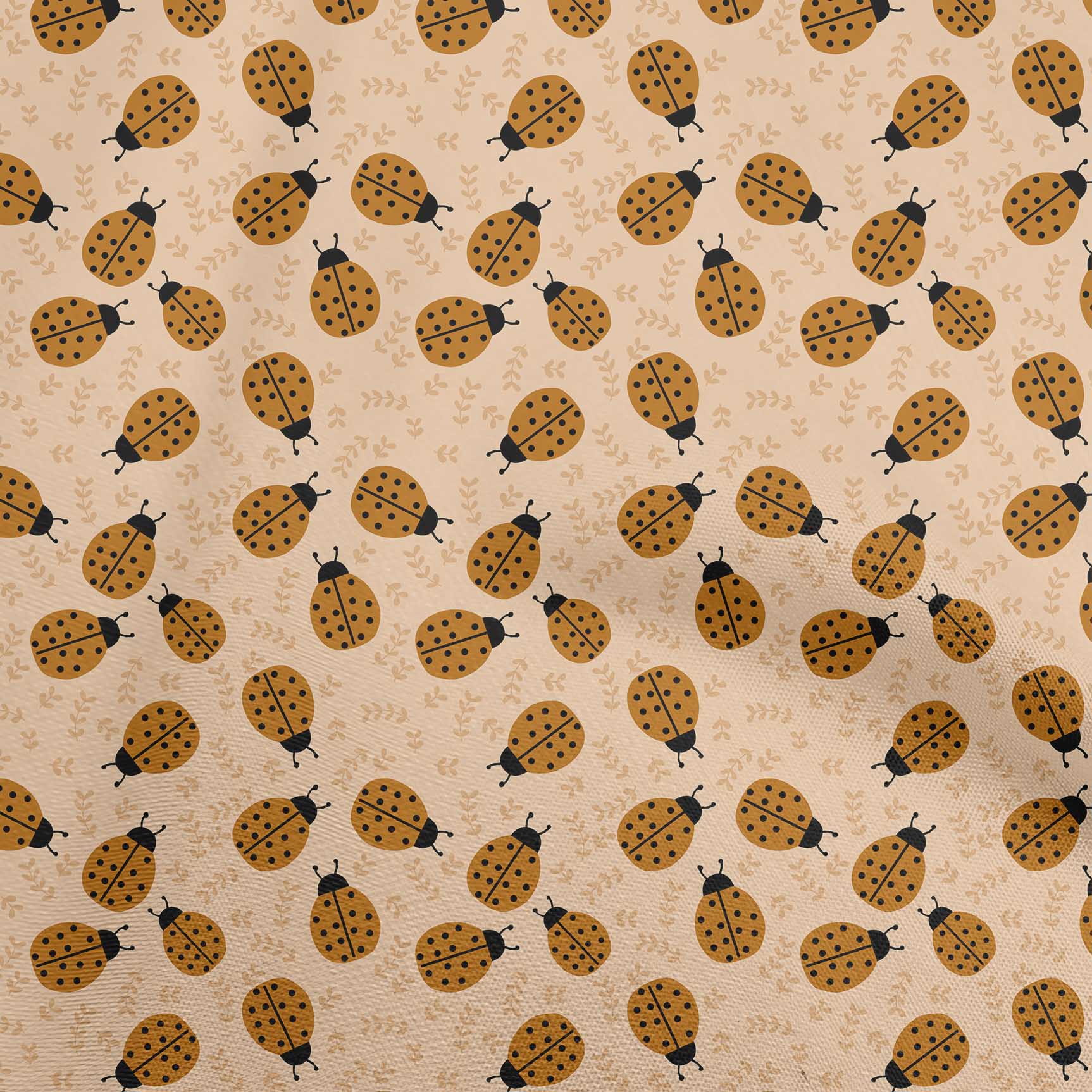 

oneOone Cotton Flex Dark Blue Fabric Bird Ladybird Sewing Material Print Fabric By The Yard 40 Inch 42 Inch Wide - Viscose Chiffon жовтий