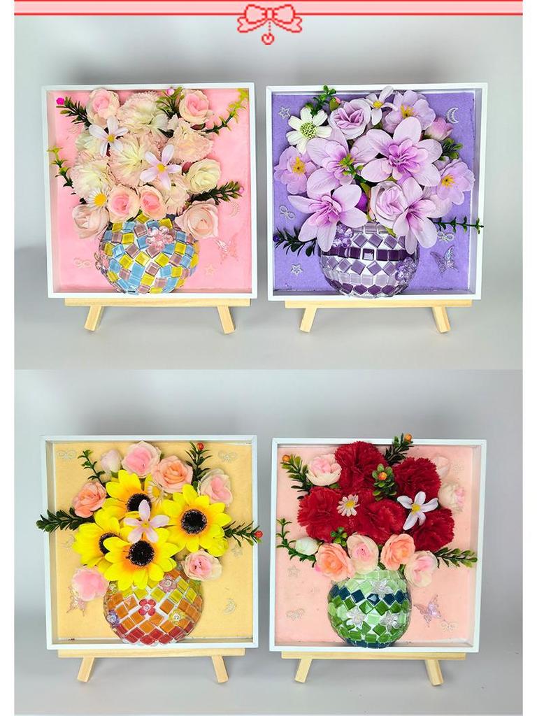 Children's 3D Mosaic Vase DIY Kit - Team Activity & Mother's Day Gift