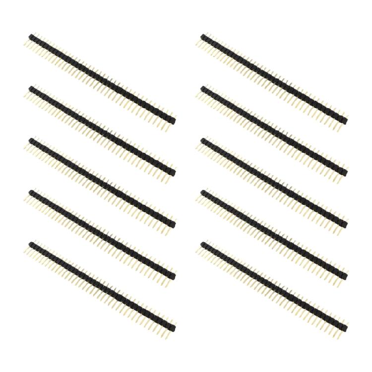 10Pcs 2.54mm Single Row Male Plug Socket Breakaway PCB Board Pin Header Connectors Board Spacer Easy to Install