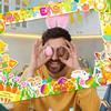 1pc 2026 New Easter Decoration Funny Photo Frame, Paper New Year Photography Props, Party Supplies, Happy Easter Decorations