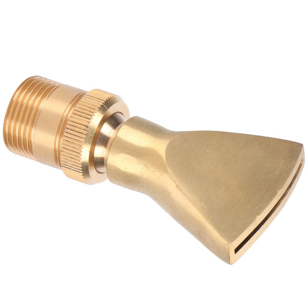 Brass Narrow Fan Jet Water Fountain Nozzle Spray Head Adjustable Pond Sprinkler(G1 2 Female Thread G3 4 Male Thread )