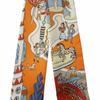 Excellent HERMES scarf Twilly Exposition Universelle Orange silk Women Used
