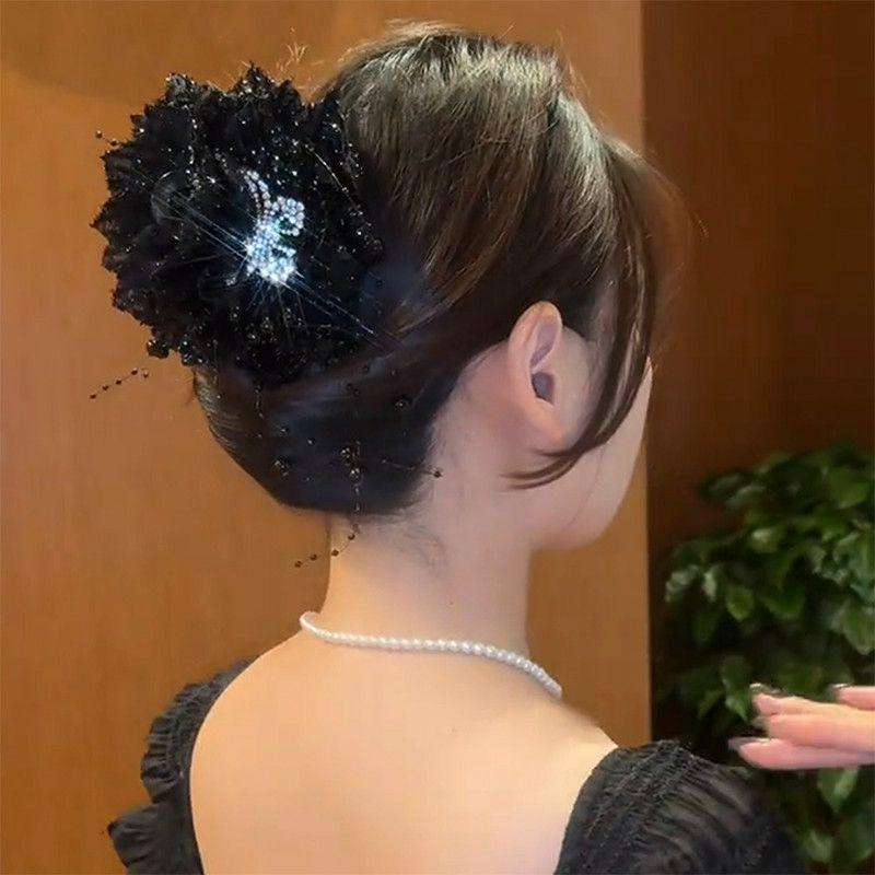 Elegant Rose Butterfly Tassel Hair Claw Clip for Women - 2025 Versatile Flower Hairpin Headdress
