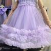 Girls' Sleeveless Korean-Style Tulle Dress with Bow