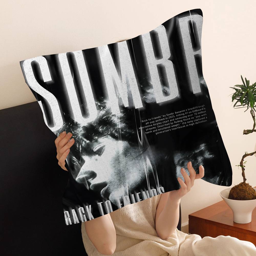 

Singer Sombr Back To Friends Lucky Dragon Pillow Cover Sofa Cushion Cover Home Room Decoration Children Gift 30x30 cm