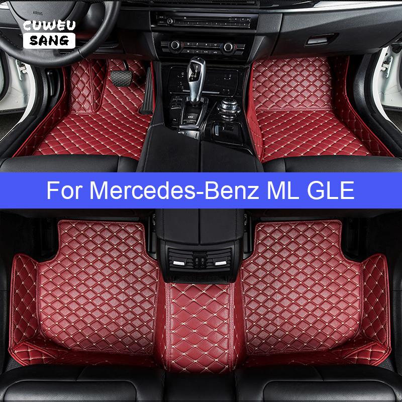 

Автомобильные коврики CUWEUSANG на заказ для Mercedes-Benz ML GLE W164 W166 V167 W167 ML250-350-500 GLE350-300, автомобильные аксессуары для ног 2 ROWS