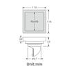 Bathroom Accessories 116*116MM Shower Floor Drain Can Insert Tiles Floor Drain Cover Brass Anti-odor Floor Drain Chrome