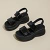 Summer JX new sequined thick-soled heightening sandals with skirts fashionable casual outer sandals