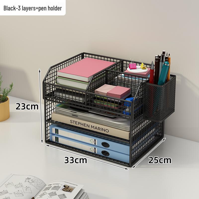 Multi-layer Desktop File & Bookshelf Organizer
