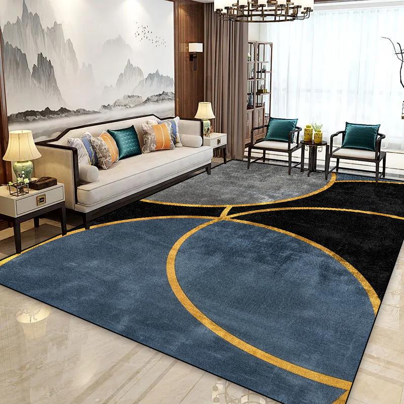 Modern Luxury Large Area Rugs for Living Room Decoration Geometry Carpet Comfortable Soft Bedroom Bedside Rug Non-slip Doormat