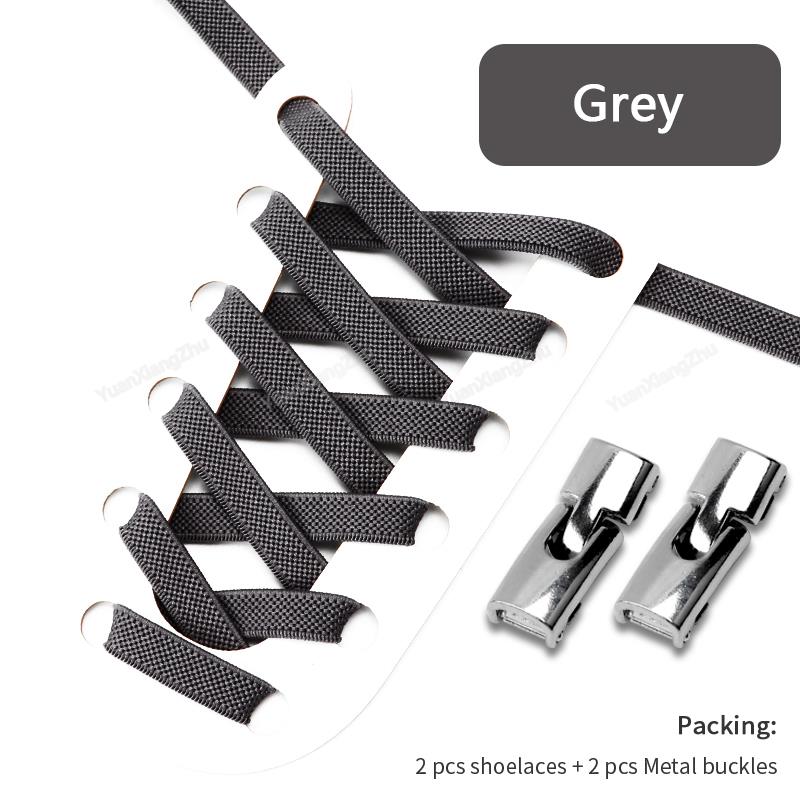 

Новые шнурки с перекрестным замком без завязок, кроссовки на эластичных шнурках шириной 8 мм для детей и взрослых, шнурки без завязок, резиновые ленты, аксессуары для обуви серый