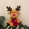 28CM Christmas Reindeer Scarf Plush Stuffed Doll Toy Home Sofa Decoration Gifts For Children New Year Decor Accessories -4