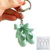 Ballet Shoes Bow Keychain Fashion Sweet Pendant 1Pcs Durable Key Ring Hanging Ornament for Girls Graduation Gift