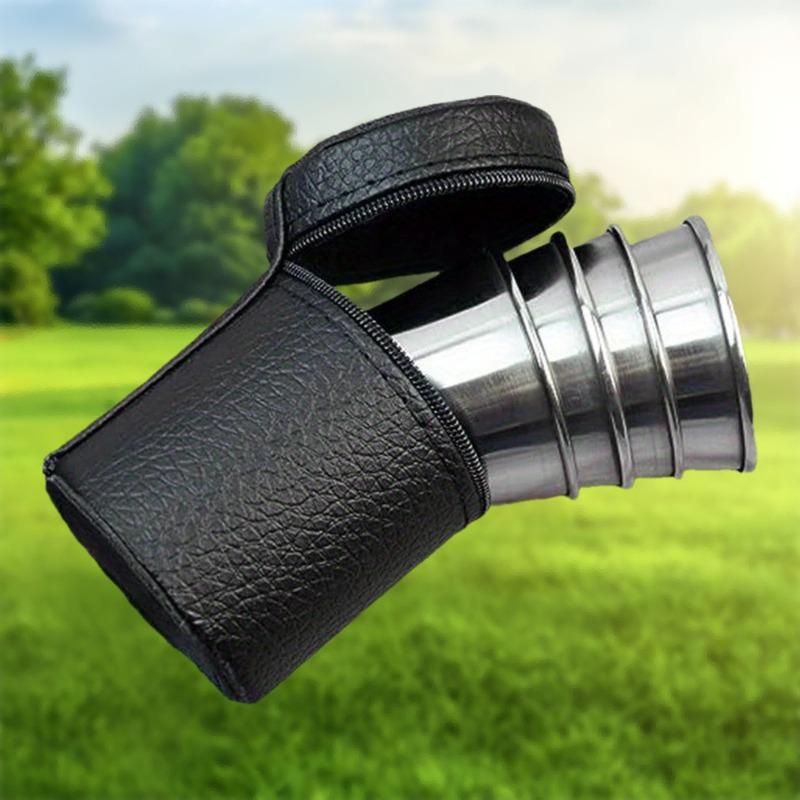 4Pcs/set 30ml/70ml/170ml Outdoor Practical Stainless Steel Cups Shots Set Mini Glasses for Whisky Wine with Case Portable Drinkware Set