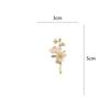 Elegant Jasmine Flower Brooches For Women  Plant Pearl Brooch Vintage Clothing Decoration Party Gifts Jewelry Accessories