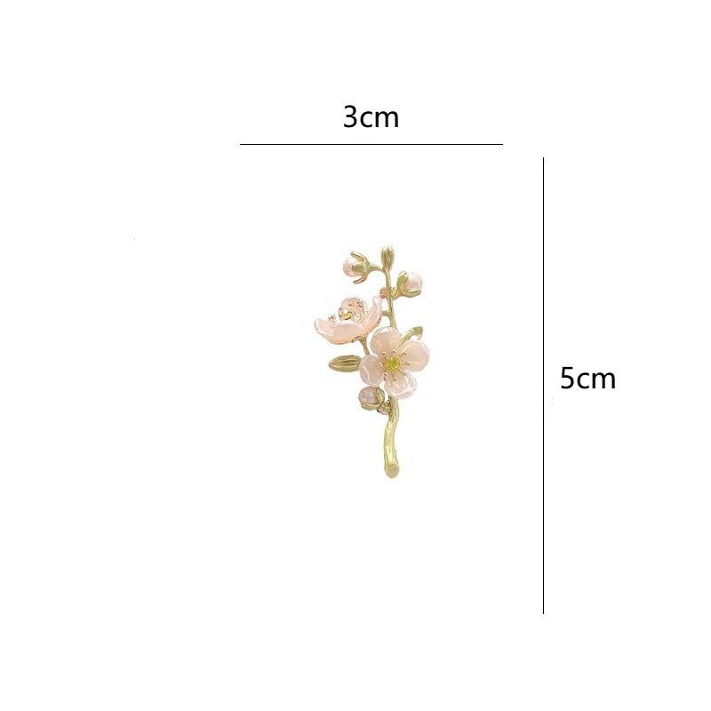 Elegant Jasmine Flower Brooches For Women Plant Pearl Brooch Vintage Clothing Decoration Party Gifts Jewelry Accessories