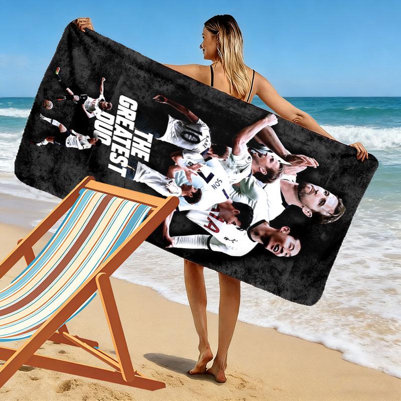 The Spurs Print Beach Towel, Large Soft Quick Dry Towel for Beach Camping Swimming