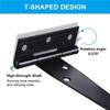 A84X-30 PCS 4 Inch T-Strap Hinges Rustic Gate Strap Hinge Rustproof Gate Door Black Hinges For Windows, Fence And Barn Gates