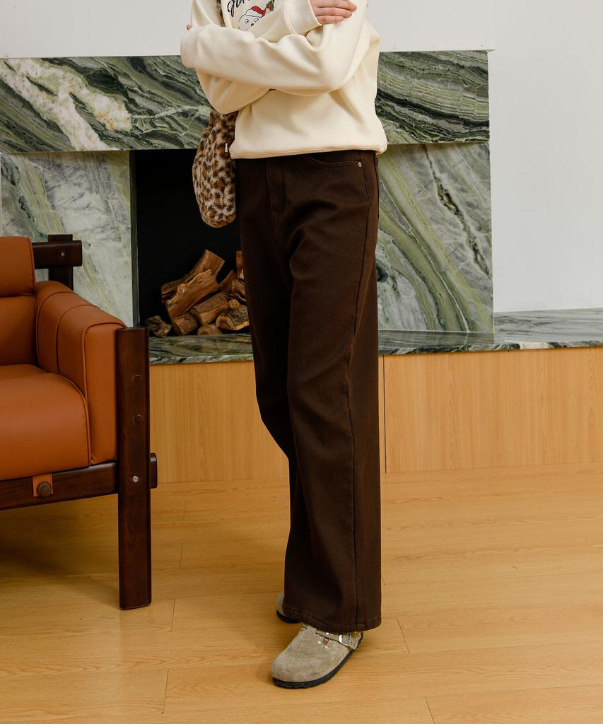 PIGMENT Winter Fleece-Lined Wide Pants (Xjdp250990)