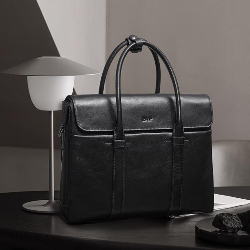 Bvp Bvp Business Genuine Cowhide Men'S Briefcase T1073 Black