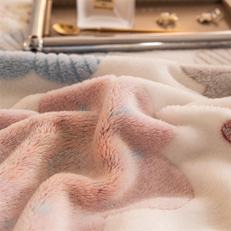 Soft Bed Sheet Cartoon Bear Thickened Winter Warm Blanket Version Bed Cover Queen King Bedspread Home Decor Coverlid 1.8/2m