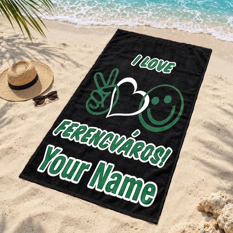 Ferencvarosi TC Custom Name Beach towels also serve as bath towels summer essential a musthave for the outdoors the beach and the pool