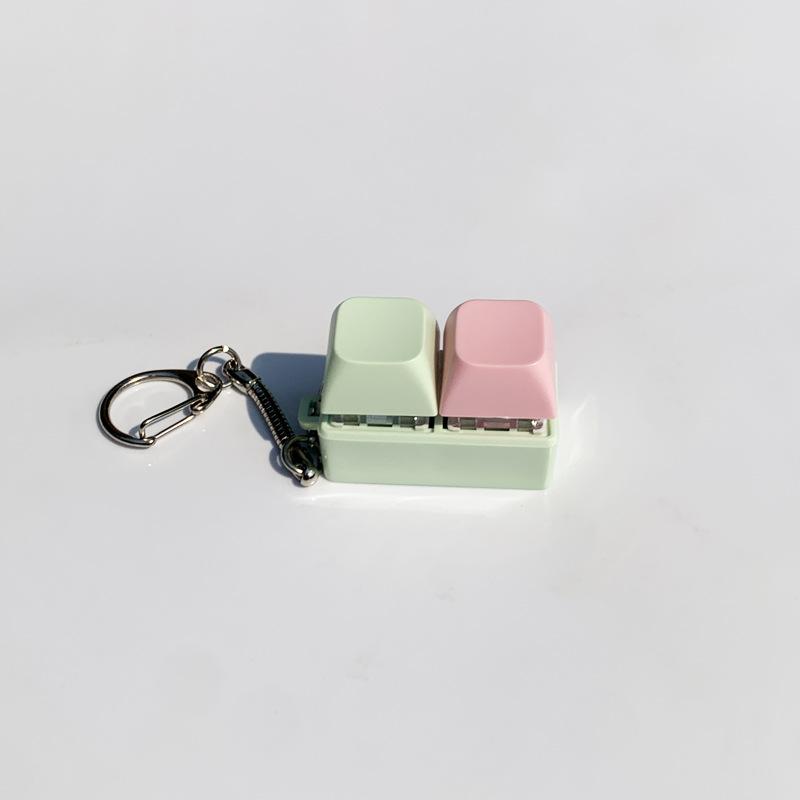 

Click Toys Keyboard Keychain Pendant Decompression Keys PC Cap Fingertip Press Mechanical Keyboard Fidget Boredom Toys