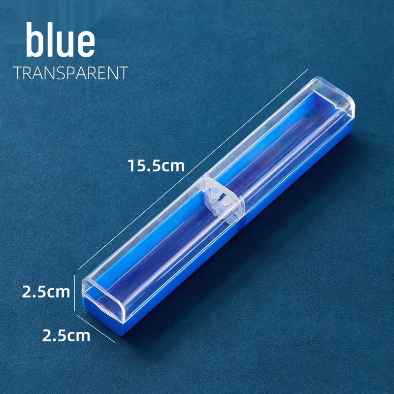 Refillable Ergonomic Fountain Pen for Students - Transparent Colored Plastic Design