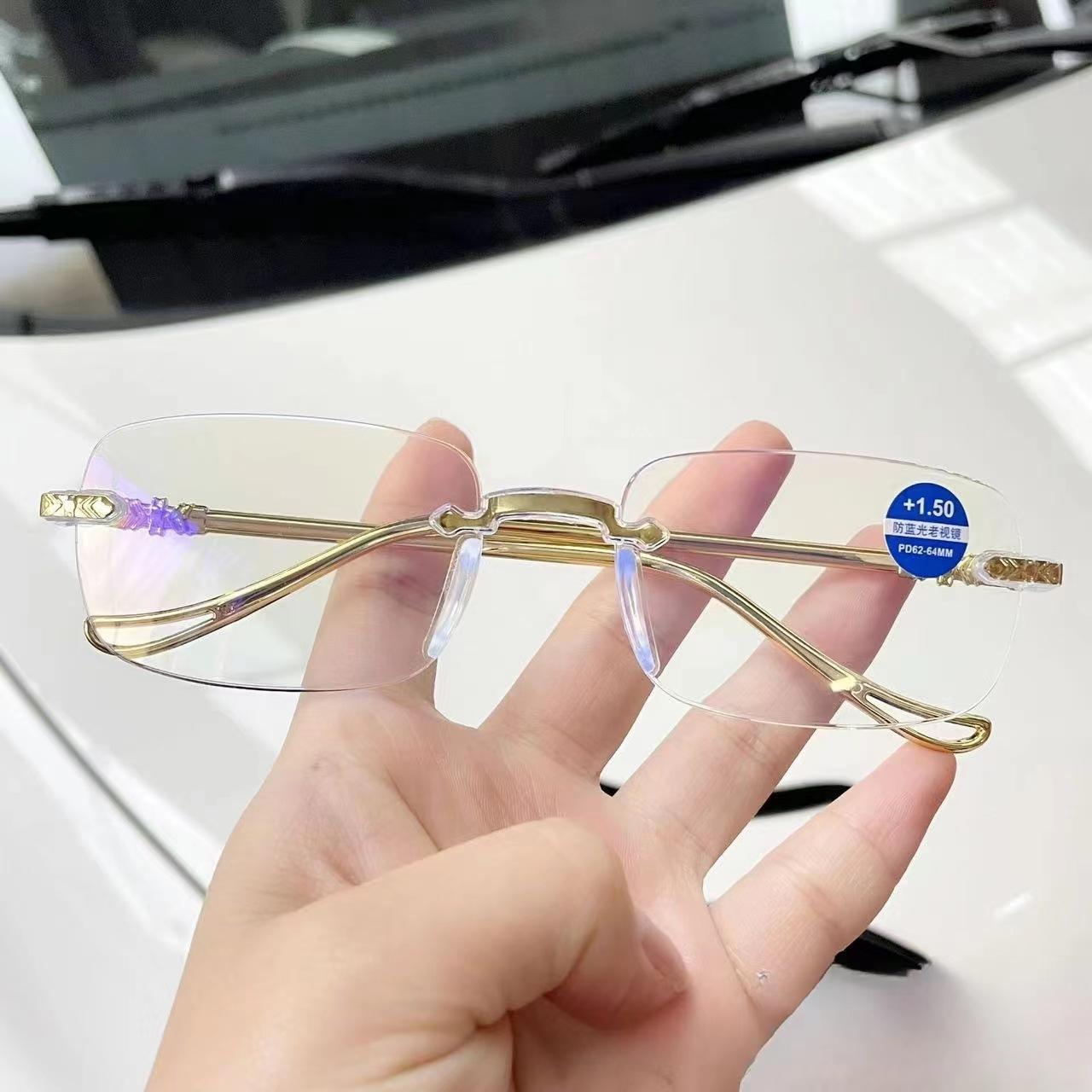 

Vintage Rectangular Reading Glasses for Women Spring Hinge Readers Presbyopic Diopter +0 to +4.0 Magnifier 1