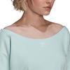 Adidas Originals SLOUCHY CREW Sweatshirt Women's Blue (Unisex) Sweatshirts HU1645