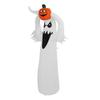 1.8m Halloween Inflatables Pumpkin Head White Ghost Inflatable Pumpkin Blow Up Ghost with LED for