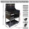 Compact Three-Layer Mobile Tool Cart for Auto Repair and Storage