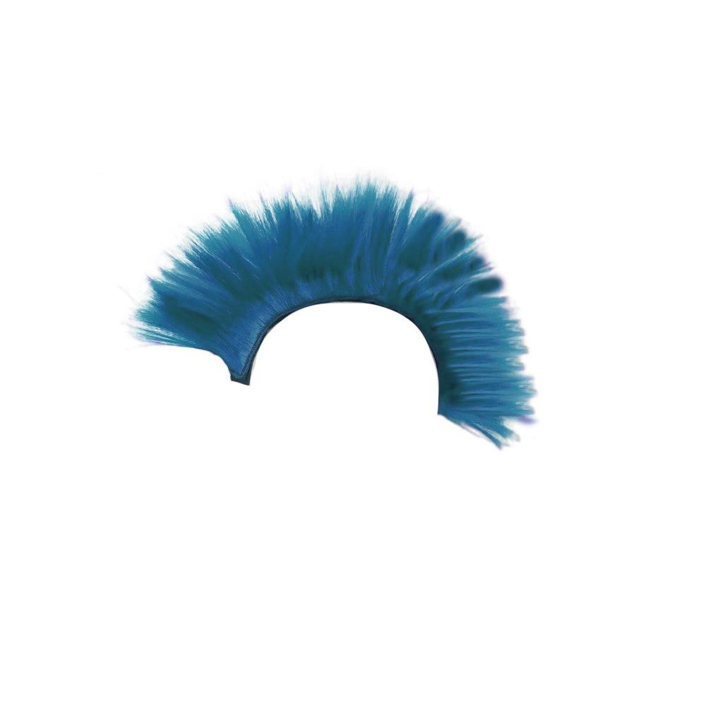 Reusable Helmet Decorations Adhesive Helmet Mohawk Wig Mohawk Synthetic Wigs  Ski Helmet синий