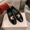Super Soft Patent Leather Gold Buckle Lazy One Pedal Commuting Single Shoes Loafers