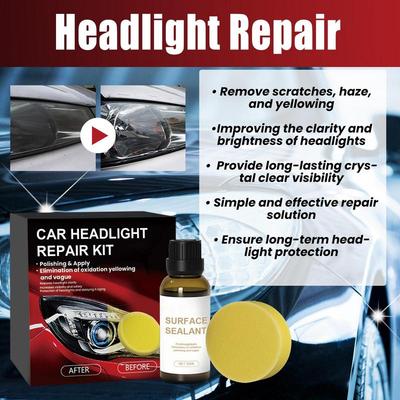 Car Headlight Repair Fluid 30ml Restore And Protect Liquid Protective Polishing Renovation Liquid Lens Scratch Repair Polish