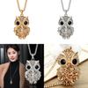 Owl Fashionable Long Pendant Sweater Necklace In Titanium Steel For Stylish Outfits