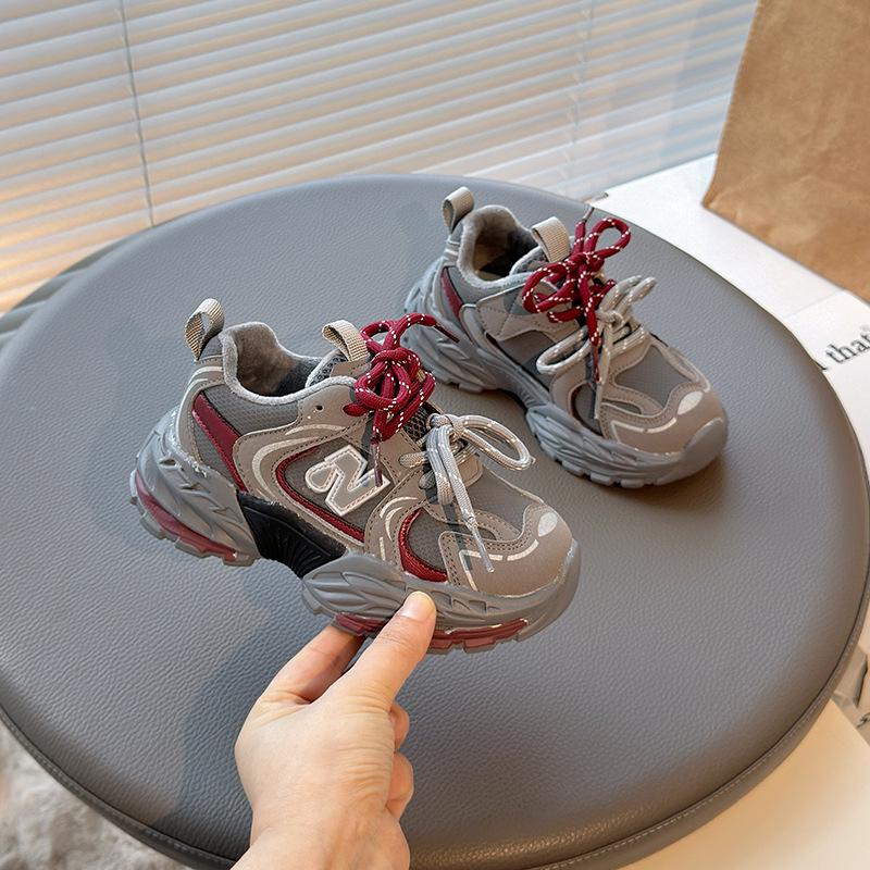 Kids' Korean Style Dad Sneakers - Velvet Lined, Non-slip, Soft Sole, Casual Running Shoes (Sizes 26-36)
