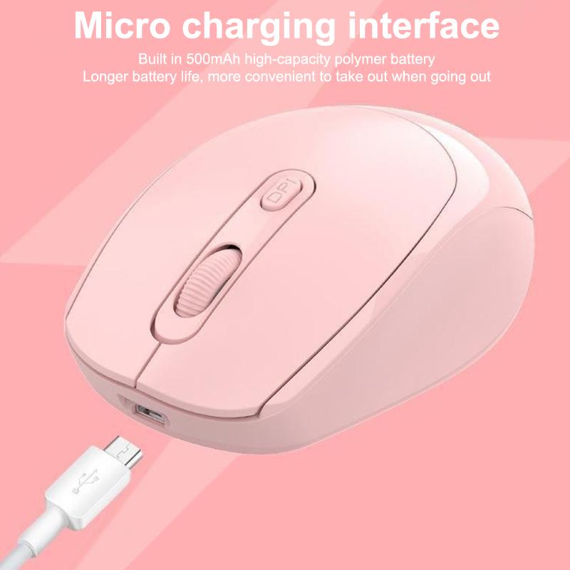 Mouse Wireless USB Ricaricabile Bluetooth Silenzioso 2.4G Mouse da Gioco Ergonomico per Macbook Notebook PC Laptop Ufficio