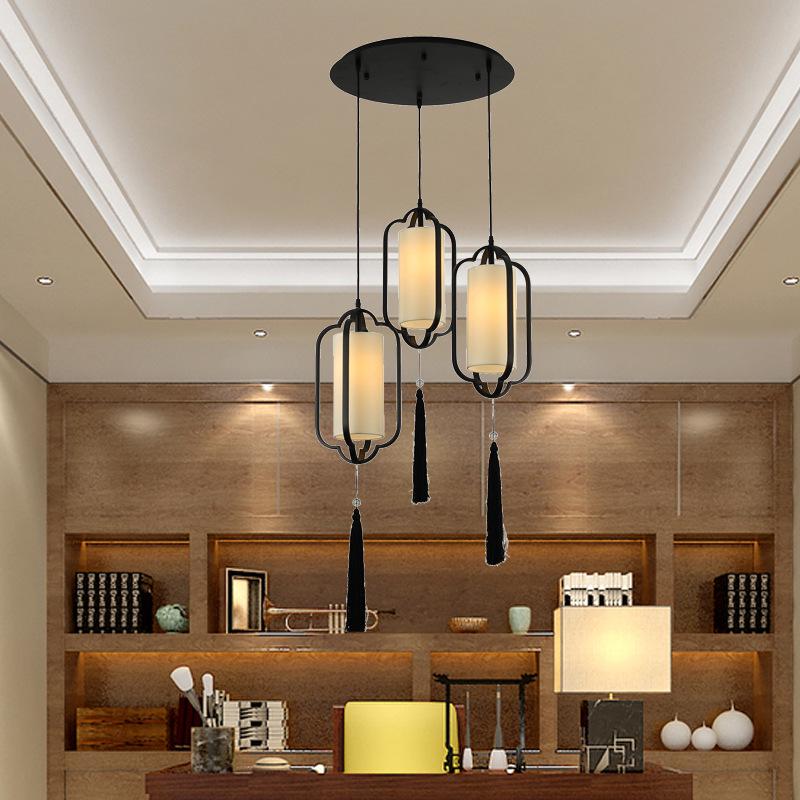 Chinese Zen Style Single Head Pendant Light for Restaurant, Bedroom, Tea Room, Corridor, and Dining Room