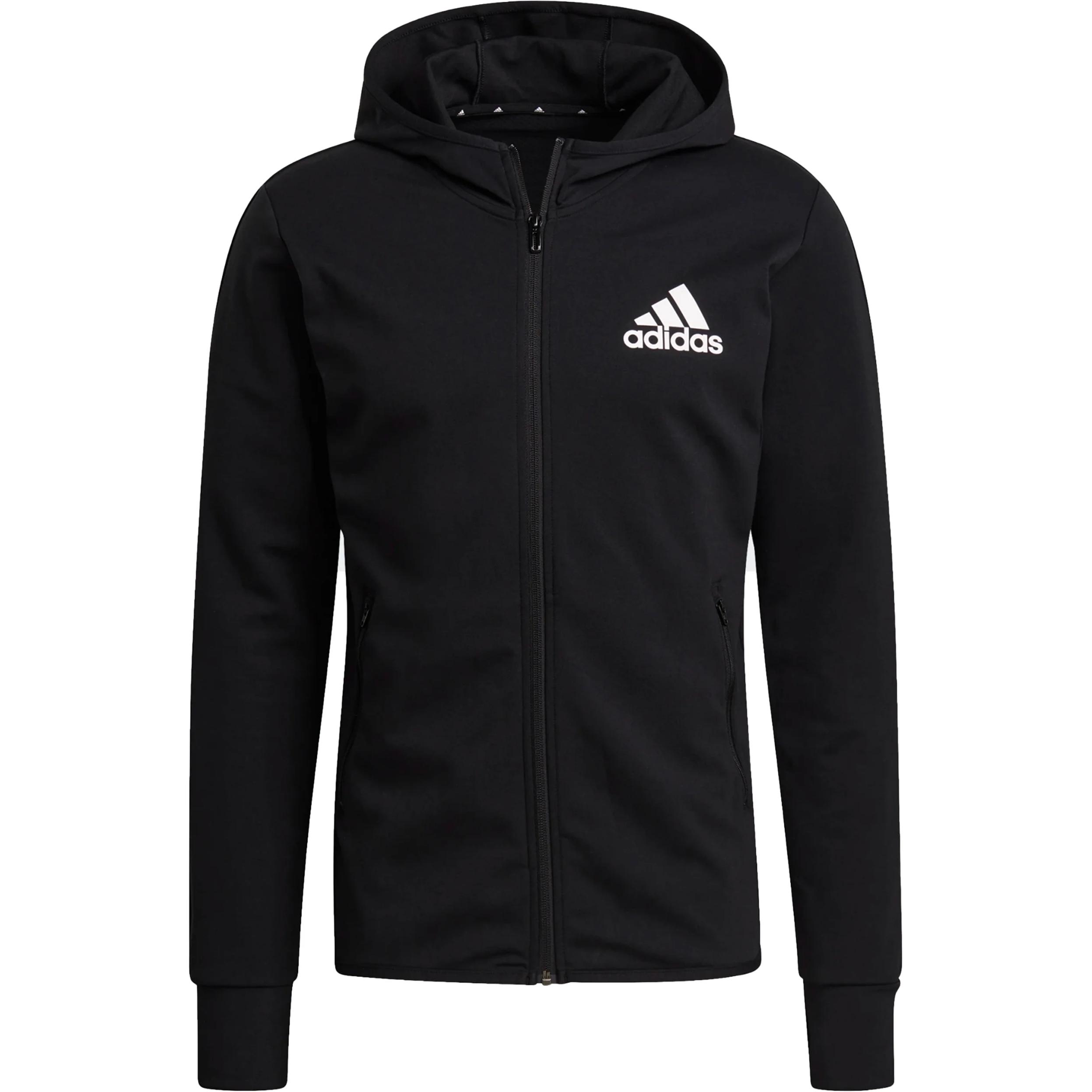 Adidas Athletic Slim Fit Comfortable Long Sleeve Jacket Men Jackets Black GM2080 S